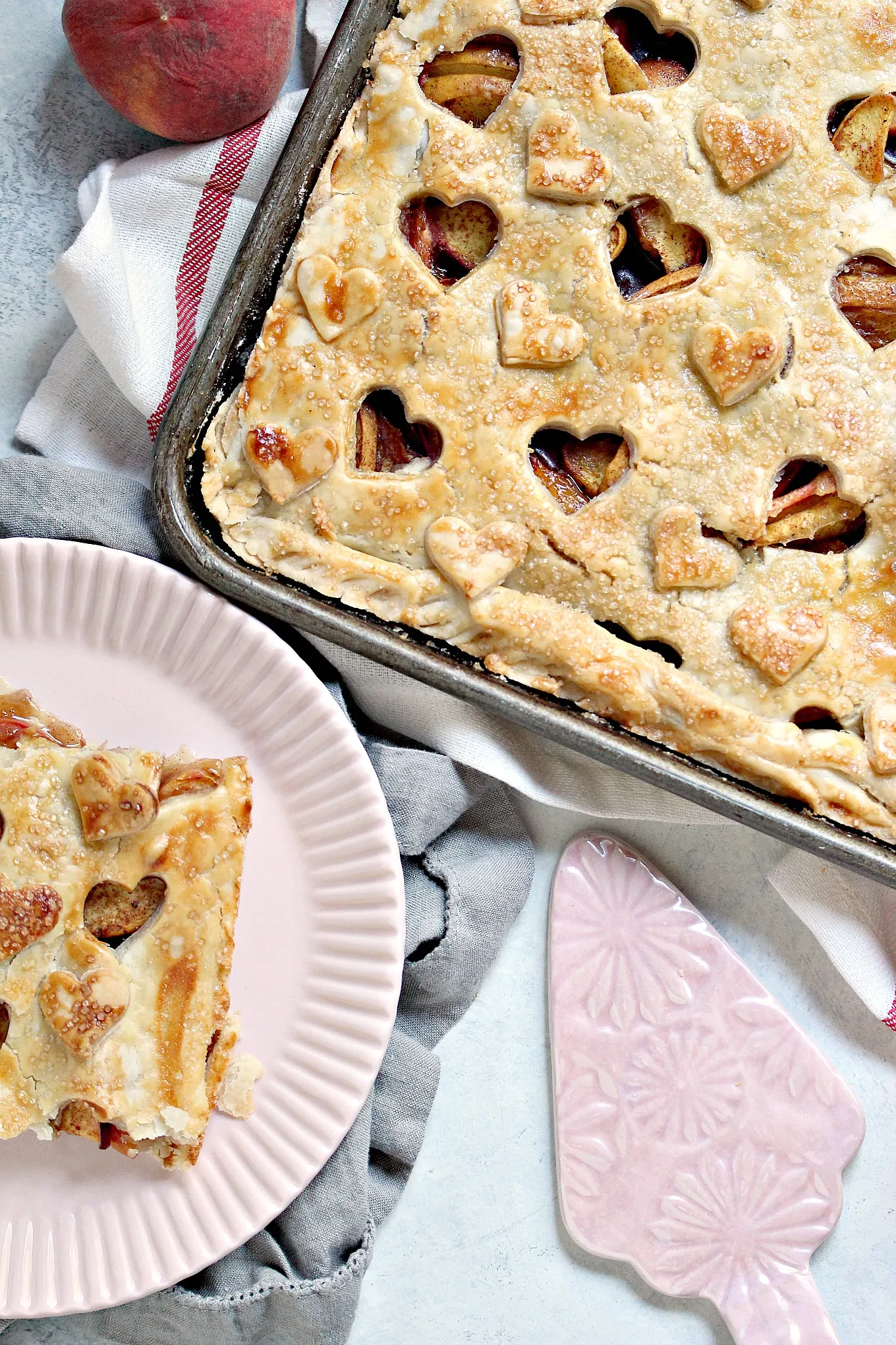 Rustic Peach Slab Pie