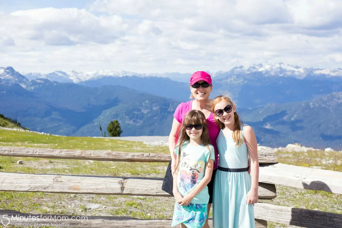 Susan Sophia Julia at top of Blackcomb