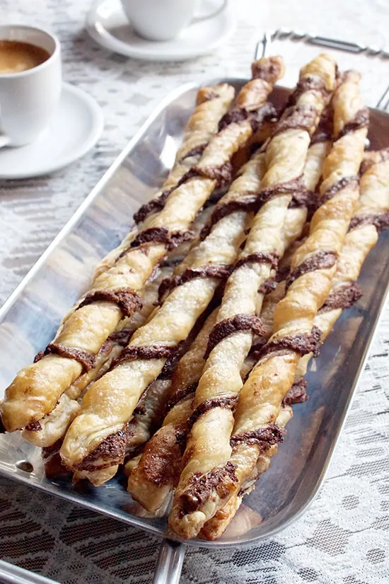 Easy Puff Pastry Nutella Twists