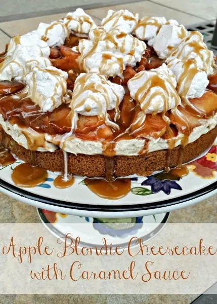 Apple blondie cheesecake