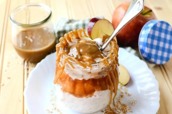 Apple caramel overnight oats recipe