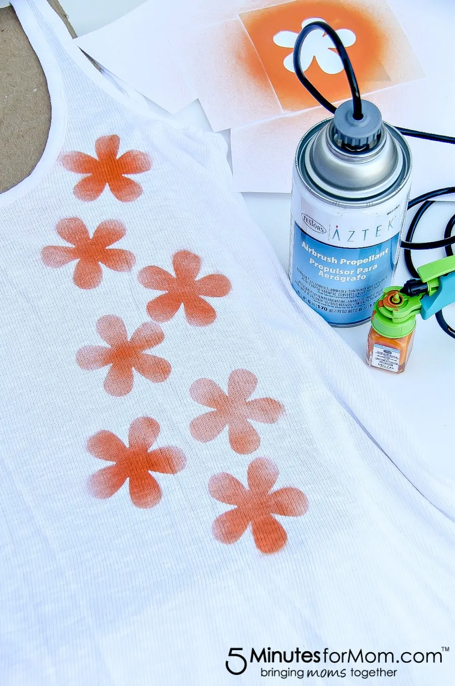 Flower airbrush tank for kids