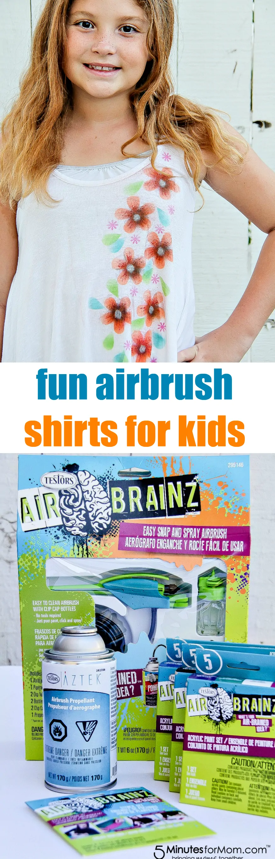 Testors AirBrainz Airbrush kits are perfect for kids who want to make customized shirts and accessories for back to school.