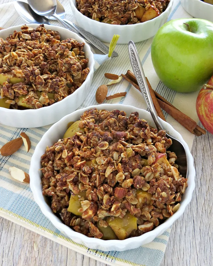 Gluten Free Apple Crisp with Oats and Almonds