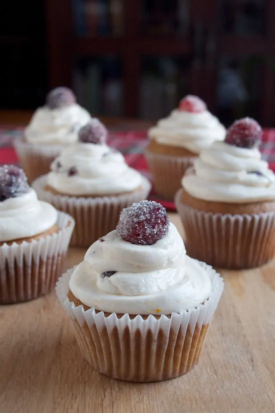 orange cranberry cupcakes