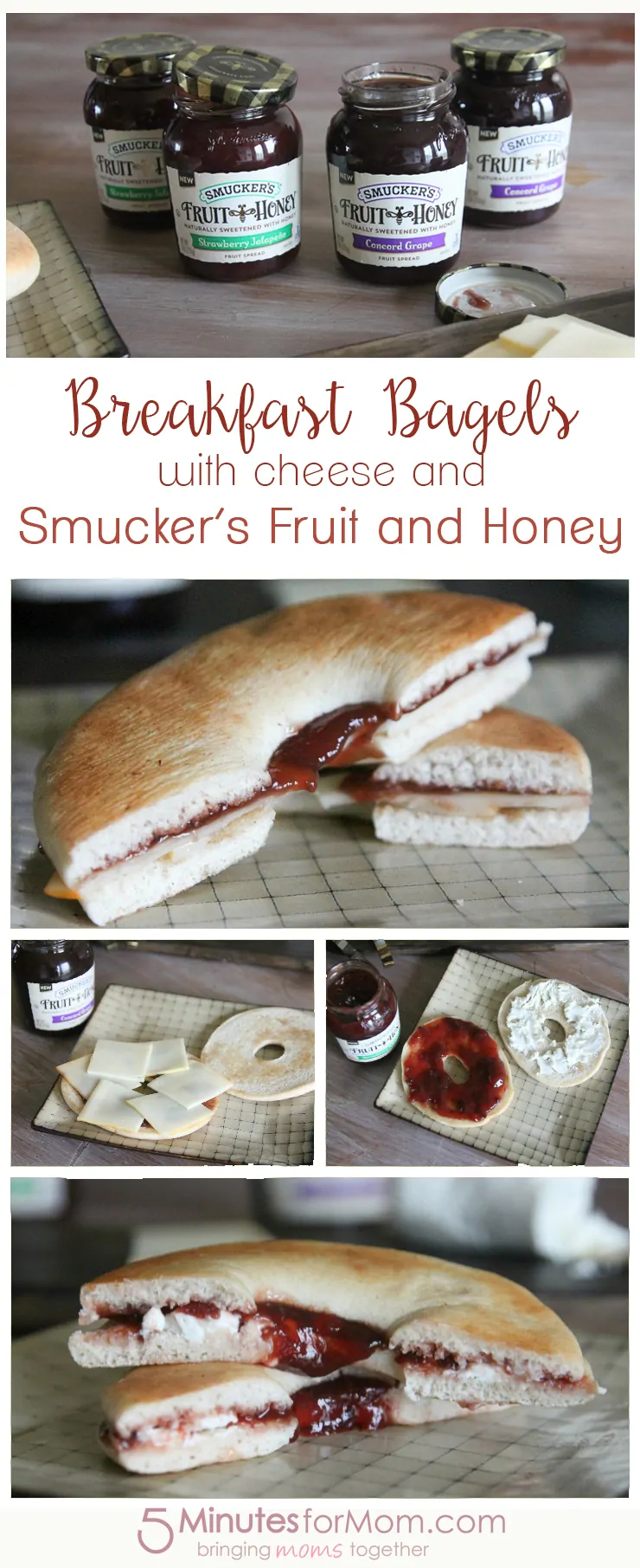 Smucker's Fruit and Honey Fruit Spread is sweetened with honey. So simple and so good.