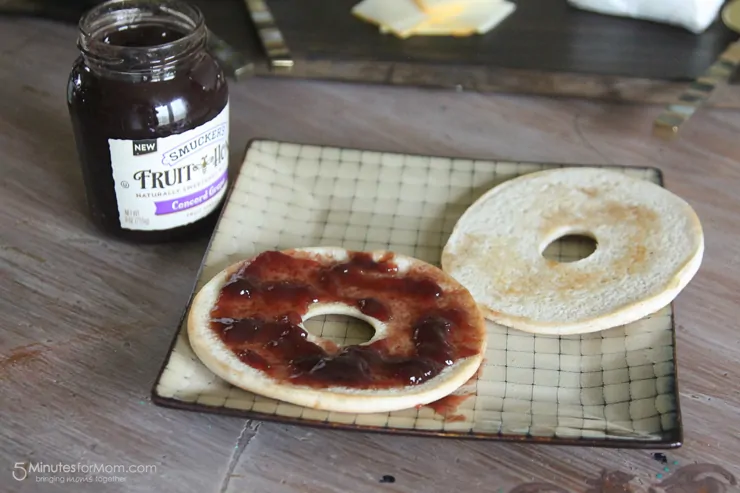 Smucker's Fruit and Honey Fruit Spread is sweetened with honey. So simple and so good.