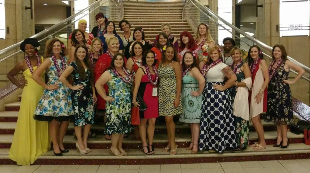 Bloggers at the Moana Premiere on the Oscar stairs