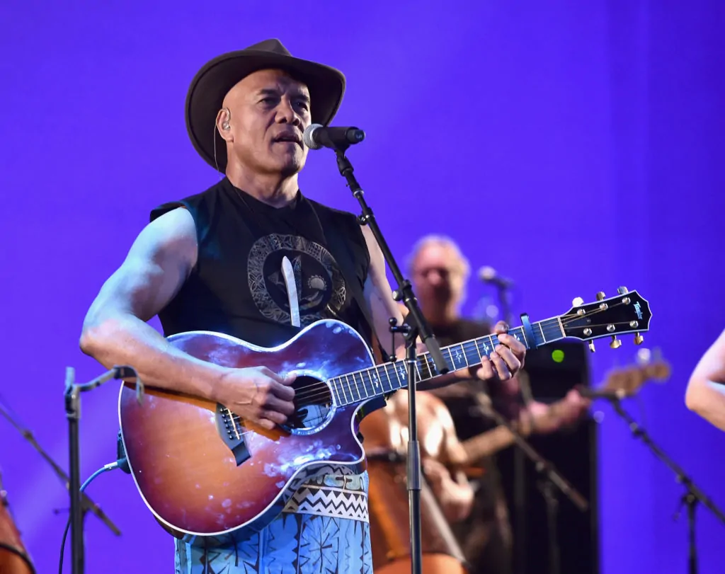 Musician Opetaia Foa'i performs onstage at The World Premiere of Disneys "MOANA" at the El Capitan Theatre (Photo by Alberto E. Rodriguez/Getty Images for Disney)