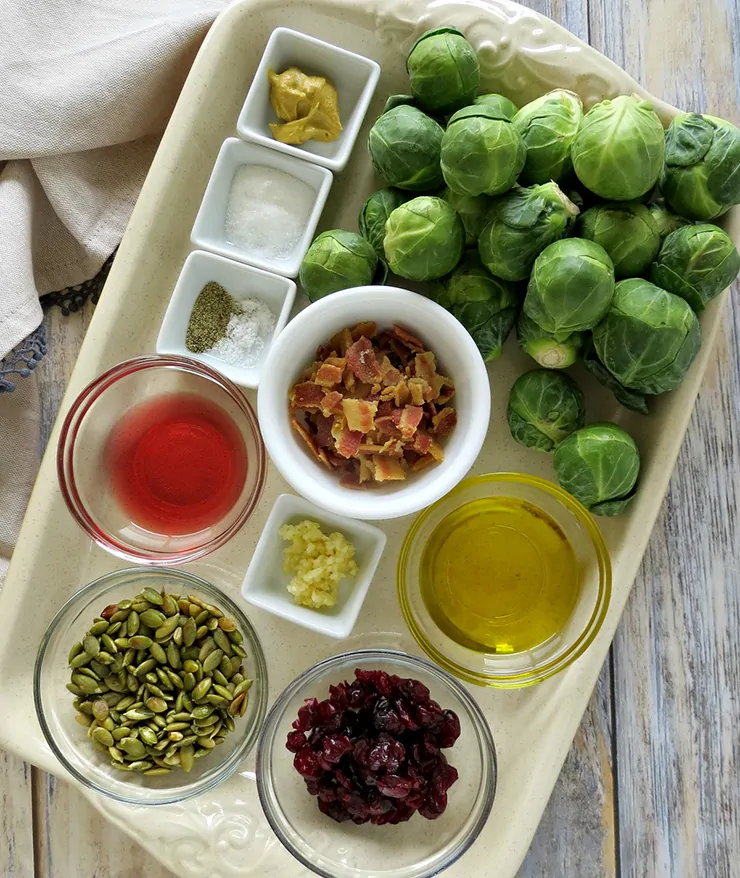 Shaved Brussels Sprouts Salad with Dijon Vinaigrette