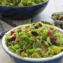 Shaved Brussels Sprouts Salad with Dijon Vinaigrette