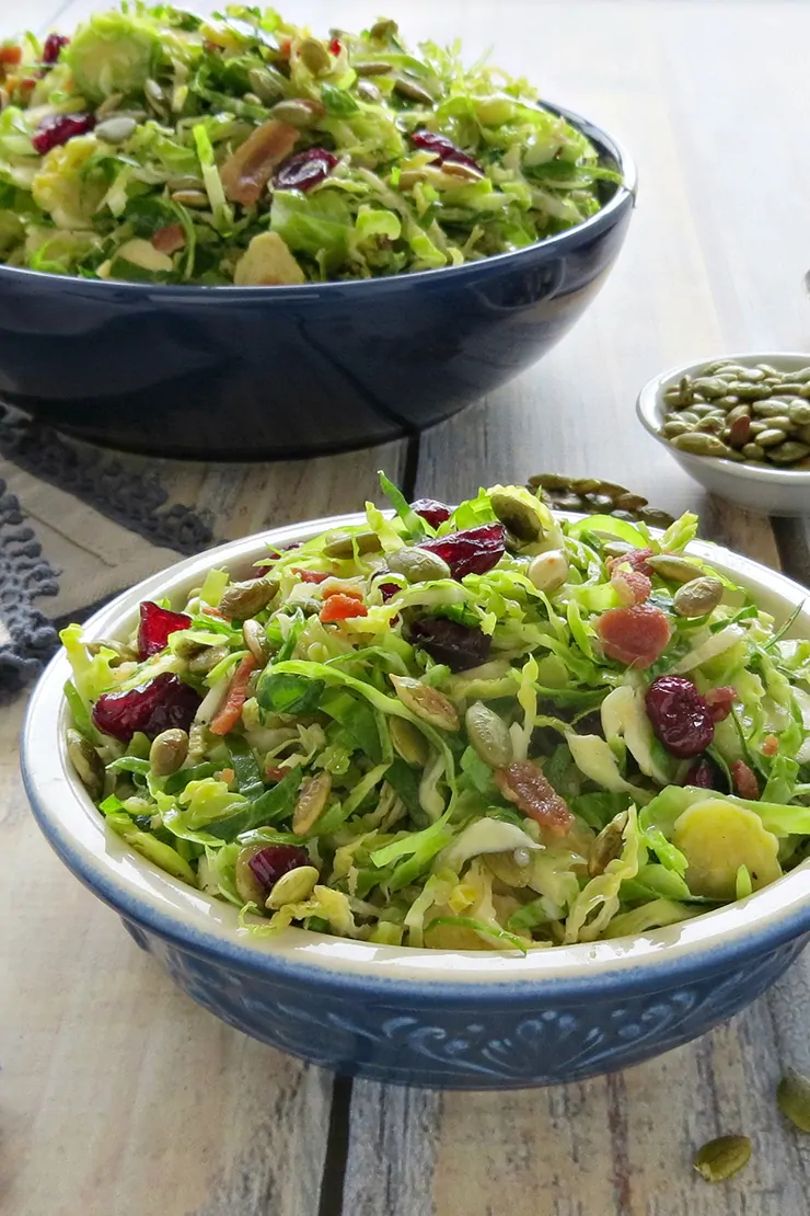 Shaved Brussels Sprouts Salad with Dijon Vinaigrette