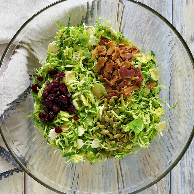 Shaved Brussels Sprouts Salad with Dijon Vinaigrette