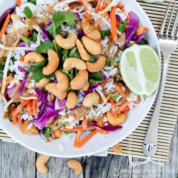 Crunchy Thai Cashew Rice Salad