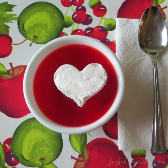 Jello Cool Whip Heart from Joyful Homemaking