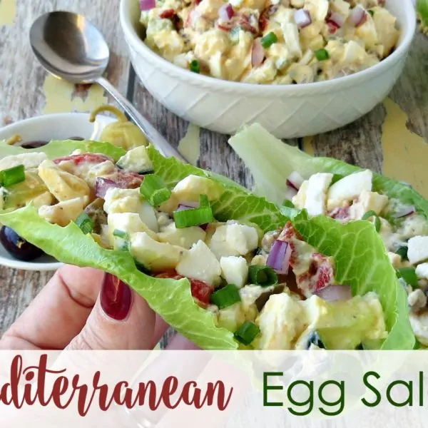 Mediterranean Egg Salad In Lettuce Cups Recipe