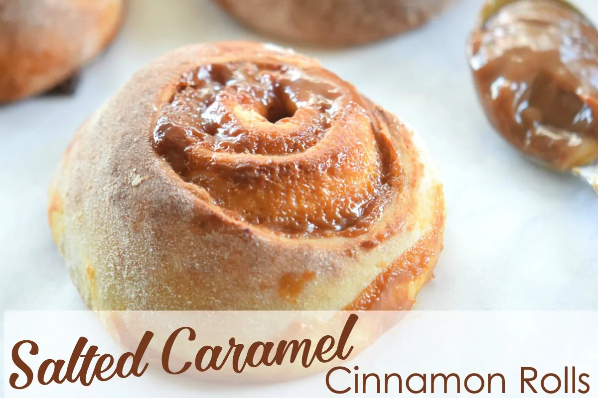 Salted caramel cinnamon rolls