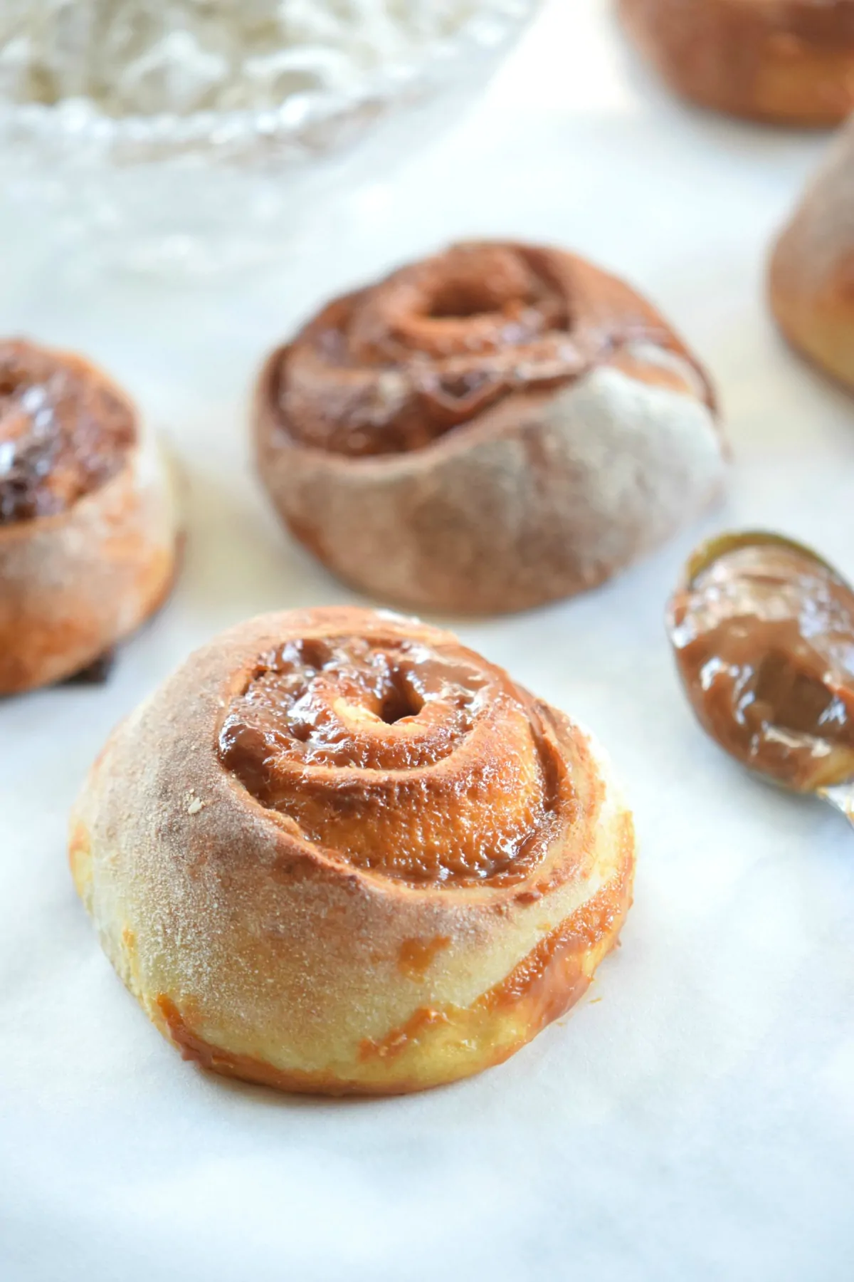 Salted caramel cinnamon rolls