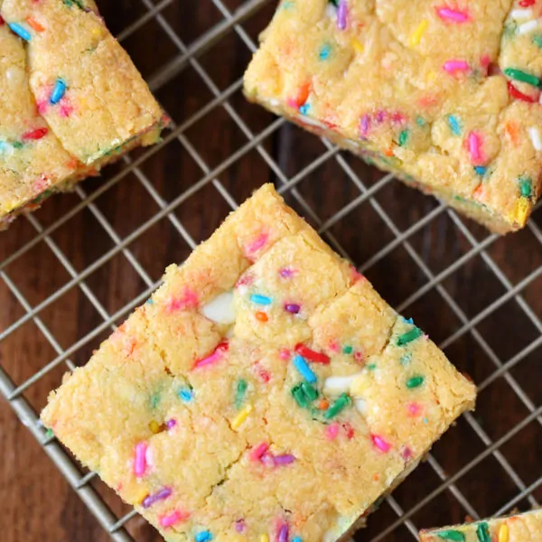 Confetti Bars – Easy to Make Cake Mix Cookie Bars