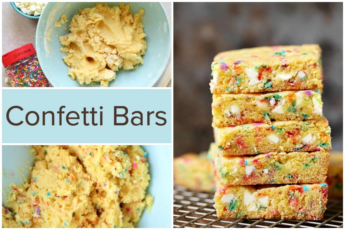 Confetti Bars - Easy to Make Cake Mix Cookie Bars