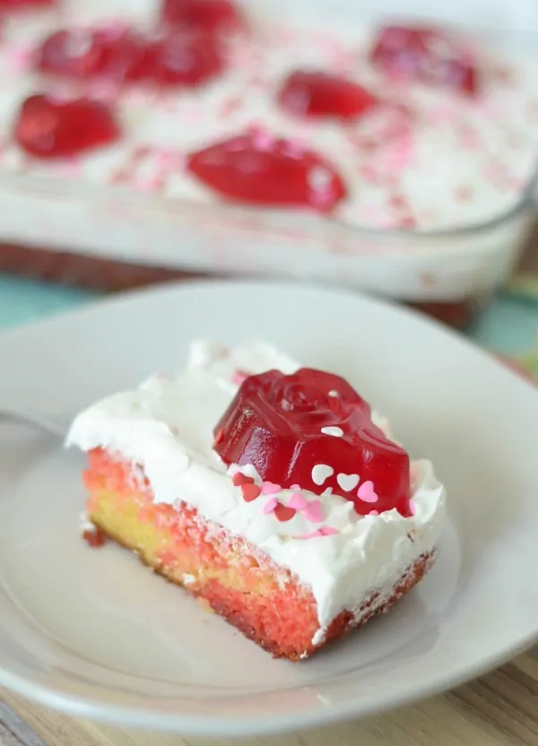 Valentine's Day Poke Cake from Mommy Hates Cooking