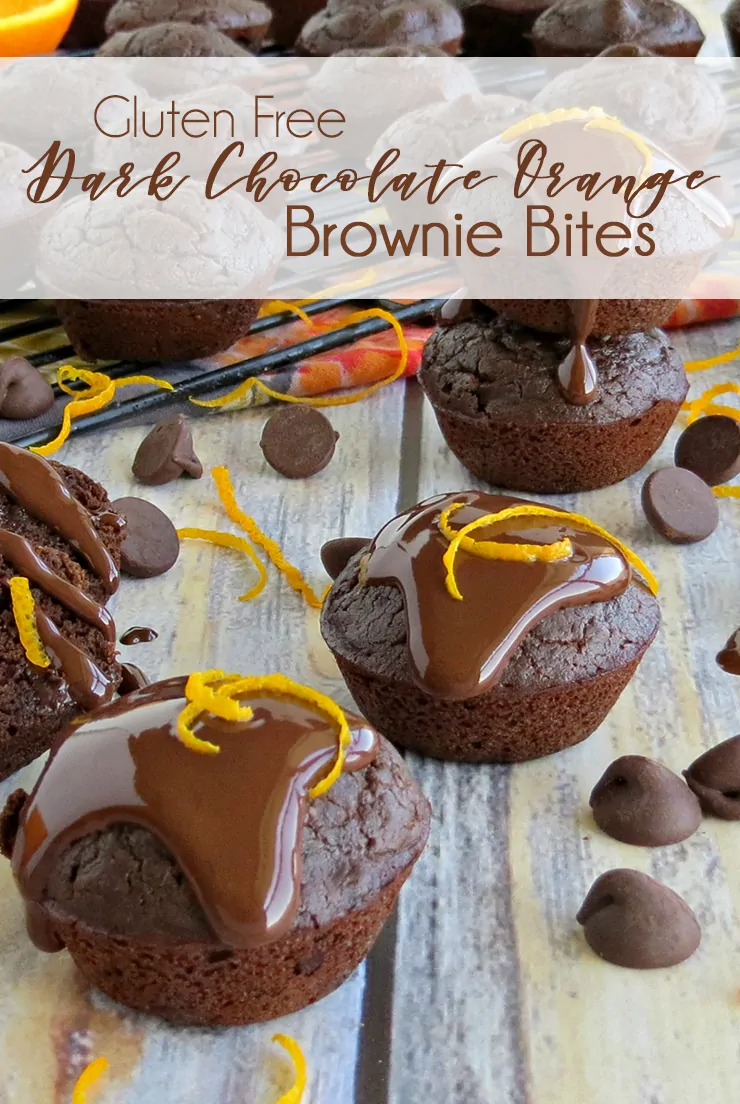 Gluten Free Dark Chocolate Orange Brownie Bites