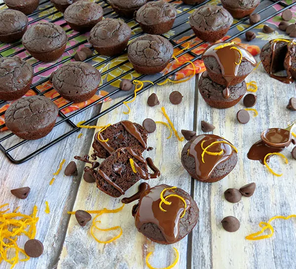 Gluten Free Dark Chocolate Orange Brownie Bites Recipe