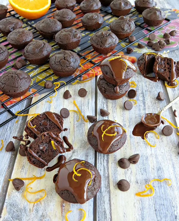 Gluten Free Dark Chocolate Orange Brownie Bites