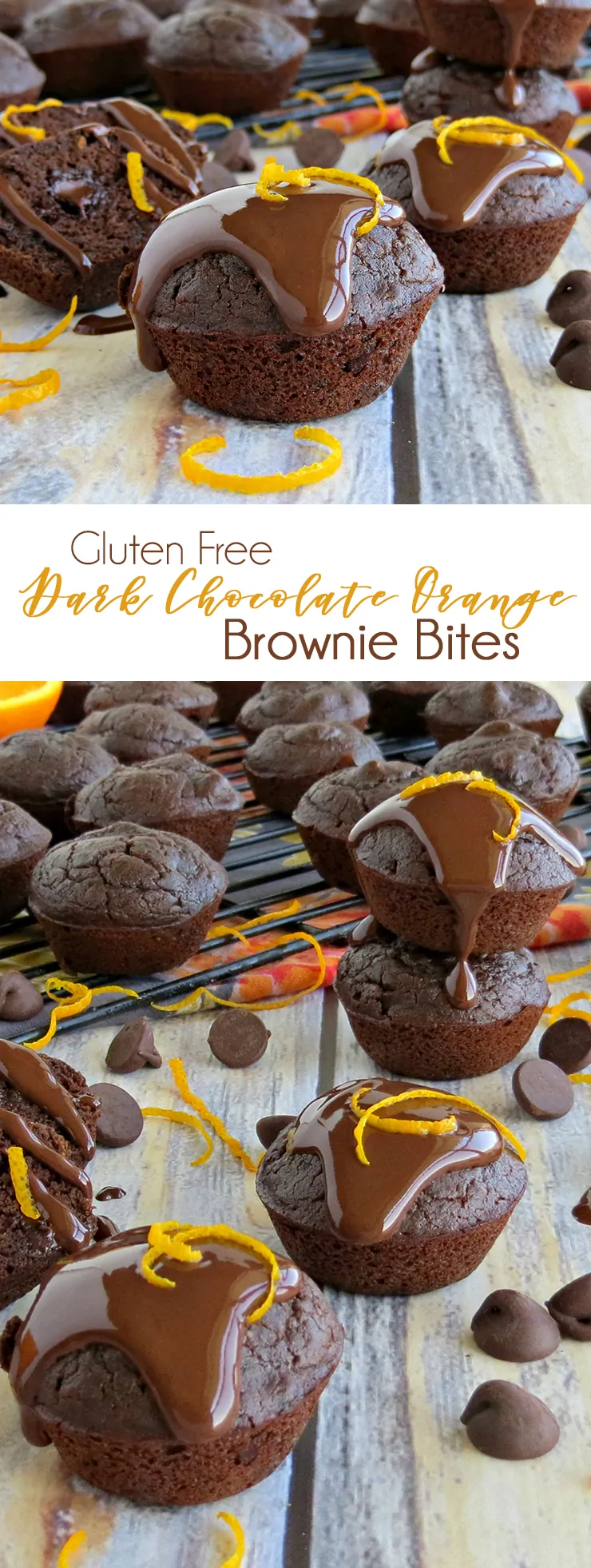 Gluten Free Dark Chocolate Orange Brownie Bites