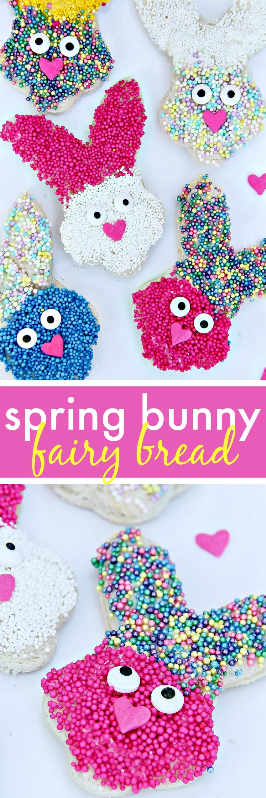 How to make spring bunny fairy bread treats for kids