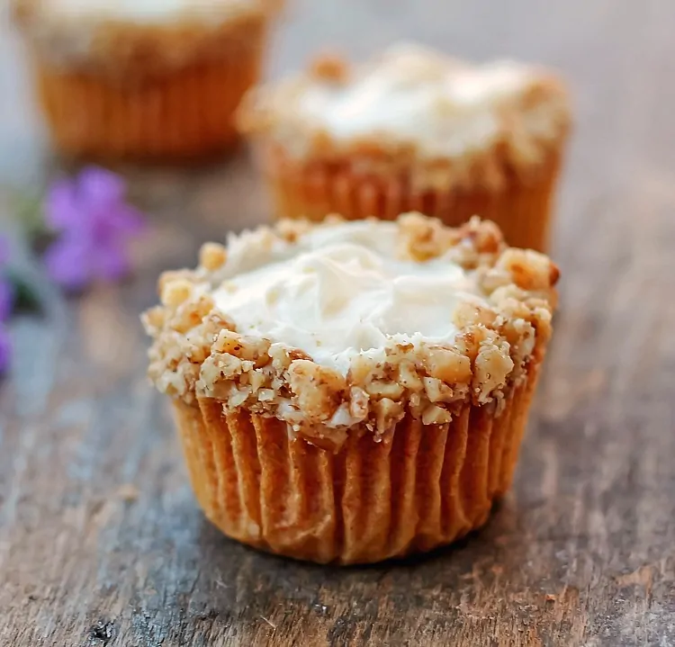 Carrot Pineapple Cupcakes from Bunny's Warm Oven