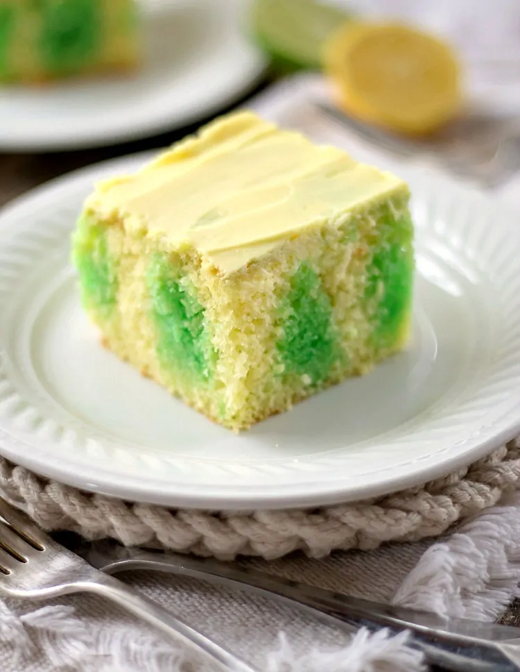 Lemon Lime Poke Cake from Bunny's Warm Oven