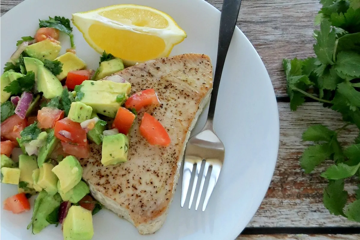 Pan Seared Ahi Tuna Steaks with Avocado Salsa