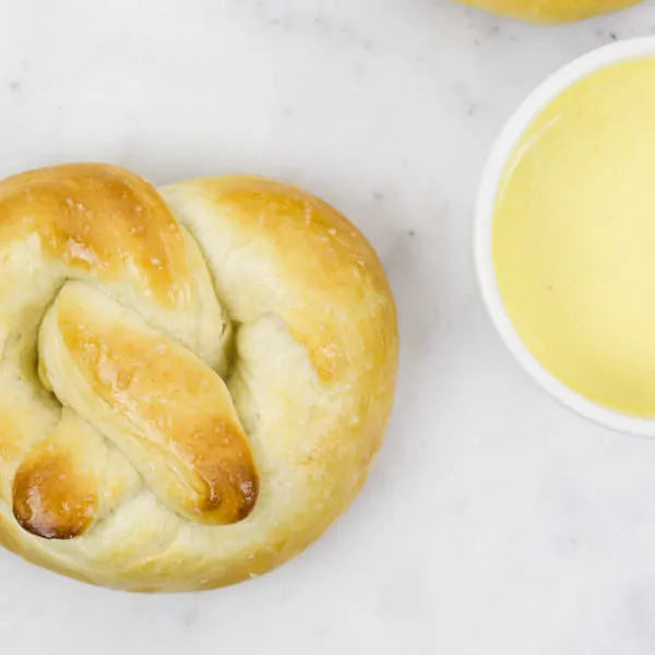 Homemade Soft Pretzels with Honey Mustard Dip