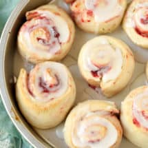 Strawberry Sweet Rolls Baked