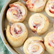 Strawberry Sweet Rolls Baked