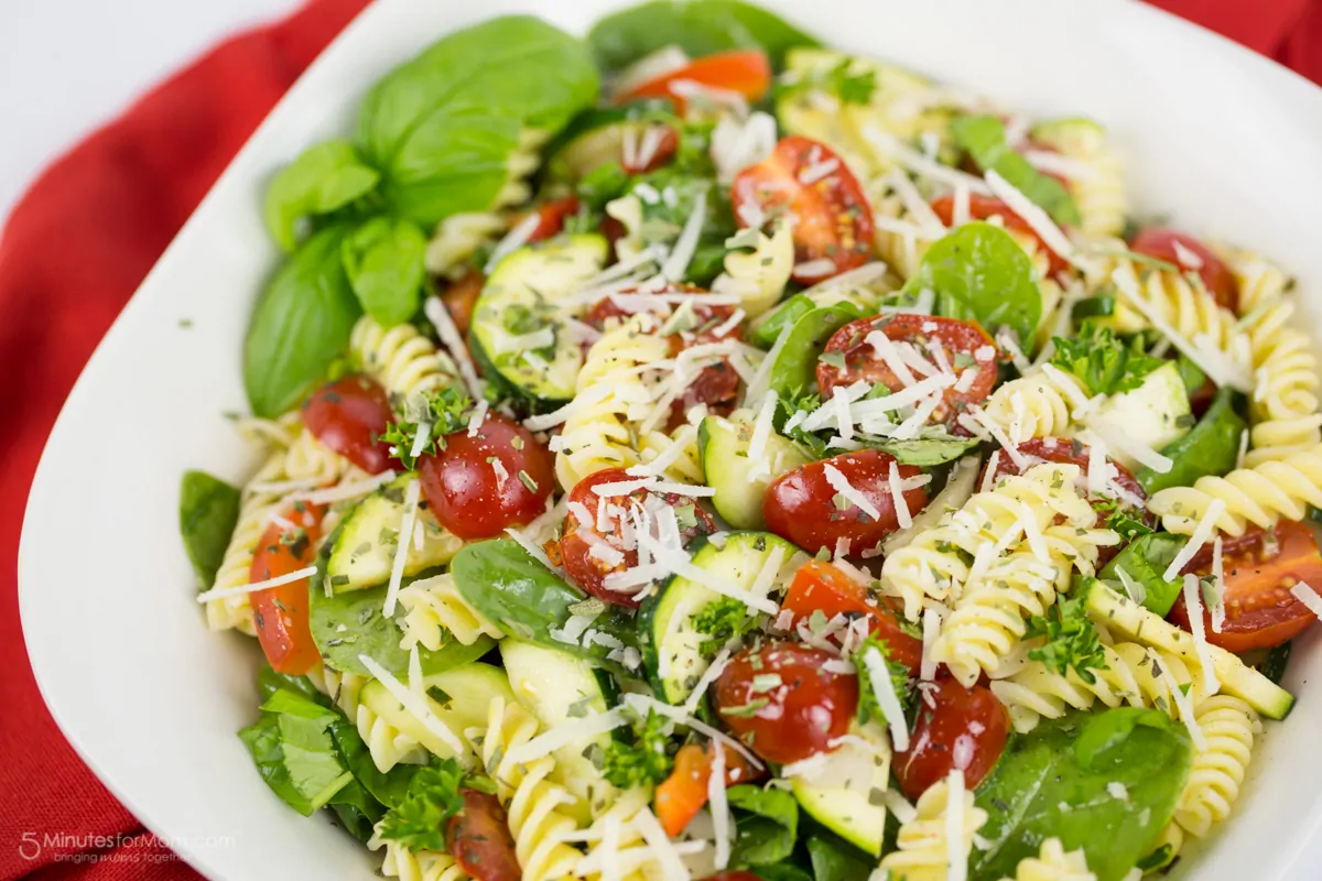 Gluten Free Rotini and Spinach Salad