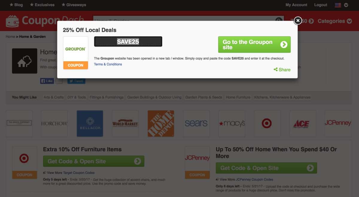Coupon Dash Groupon 5 Minutes For Mom