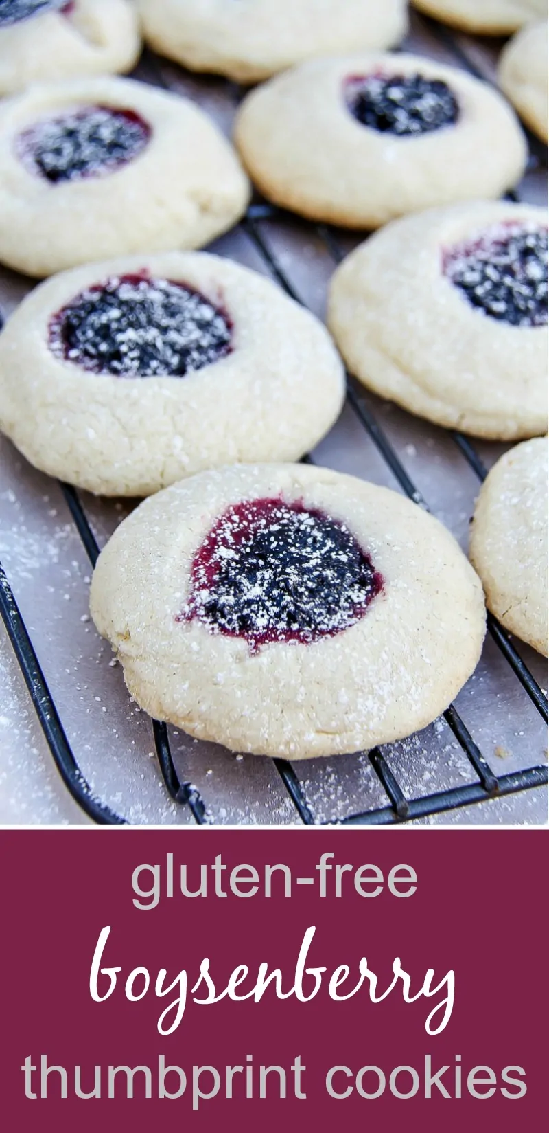 Gluten-free boysenberry thumprint cookie recipe