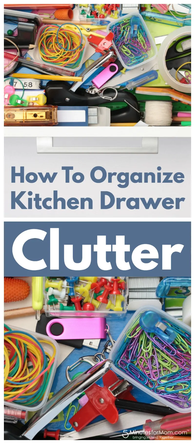 How to organize kitchen drawer clutter