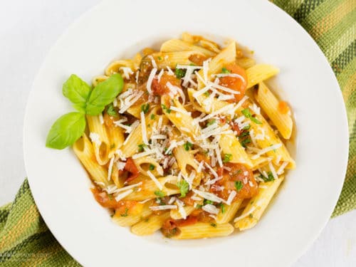 Gluten Free Penne With Fresh Tomato And Basil Sauce 5 Minutes For Mom