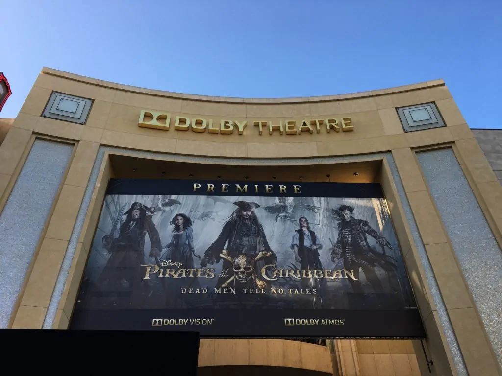 Pirates Caribbean Premiere 2017 - Dolby Theater Sign