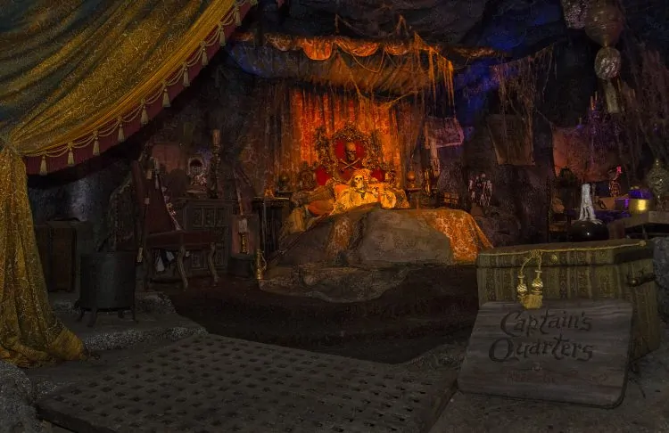 Pirates of the Caribbean at Disneyland Attraction - Captains QuartersPirates of the Caribbean Attraction - Captains Quarters