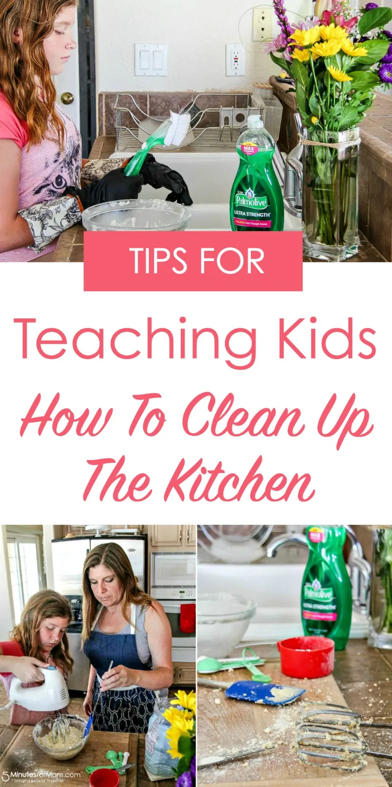 Tips for teaching kids how to clean up the kitchen