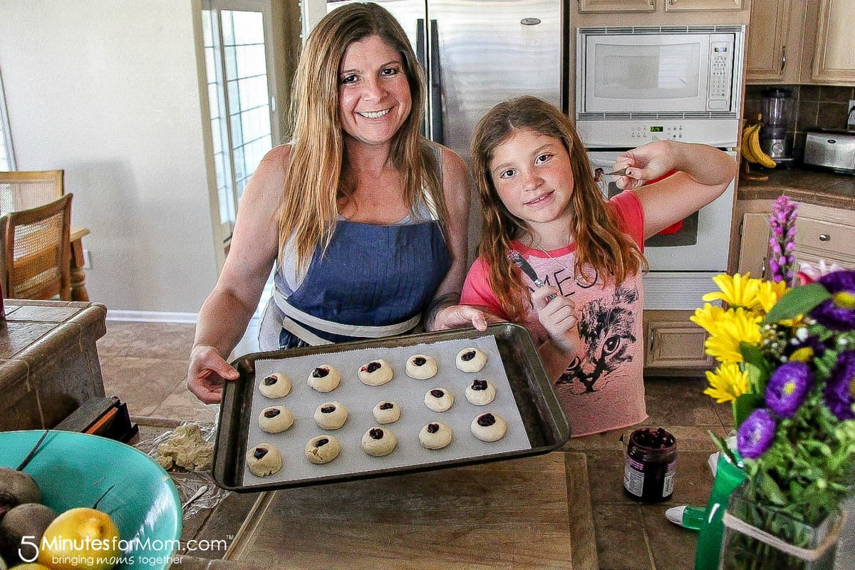 Gluten-Free Boysenberry Thumbprint Cookies from 5 Minutes for Mom