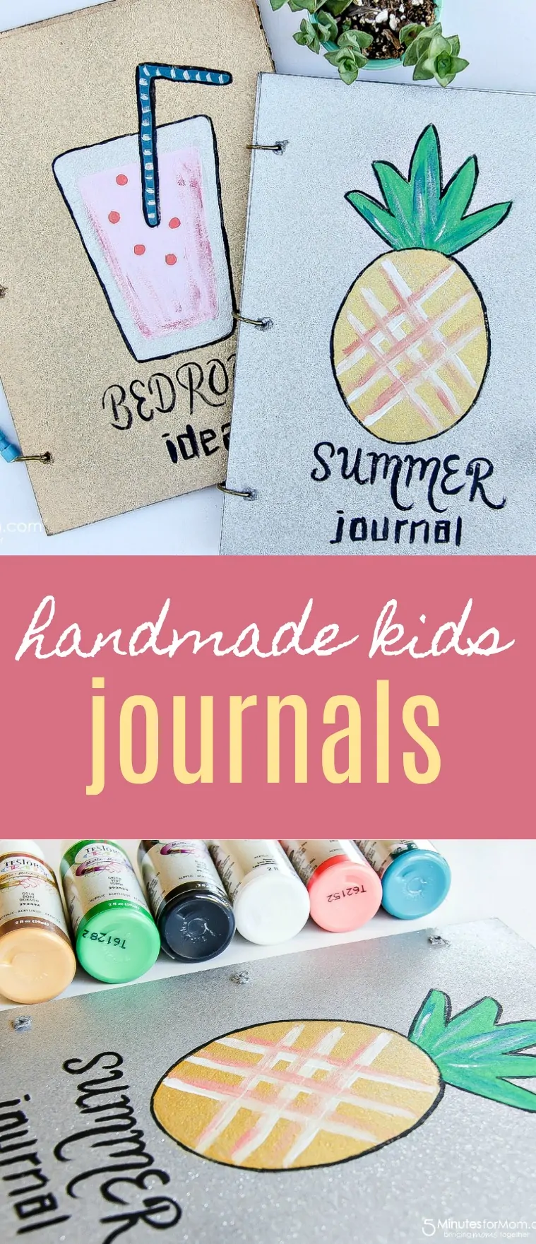 Handmade Journals - Kids Will Love These Summer themed DIY Journals