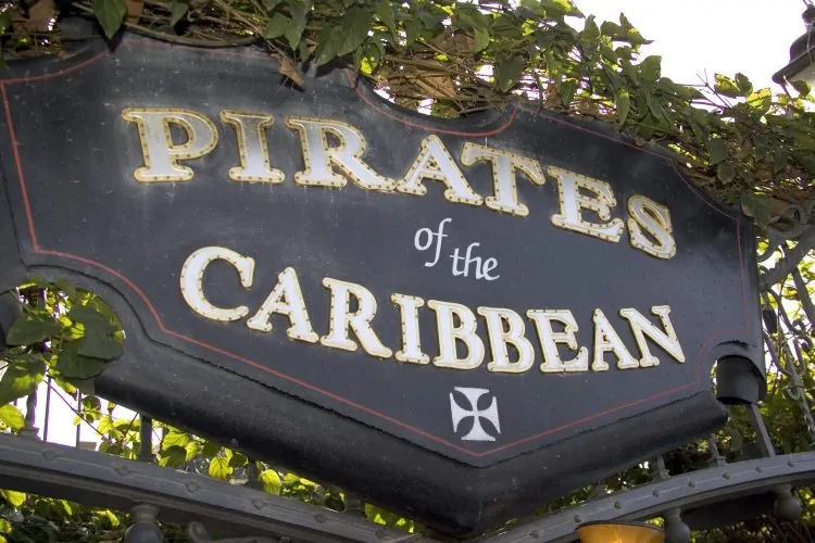 Pirates of the Caribbean Sign at Disneyland