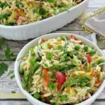 Summer Pasta Salad with Lemon Vinaigrette. This pasta salad is perfect for your spring and summer gatherings! It's fresh, light, and full of flavor.