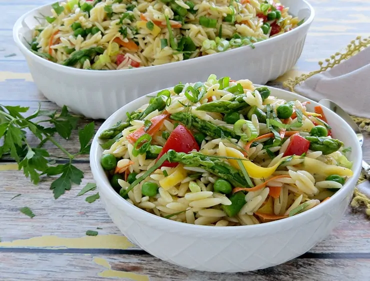 Summer Pasta Salad with Lemon Vinaigrette. This pasta salad is perfect for your spring and summer gatherings! It's fresh, light, and full of flavor.