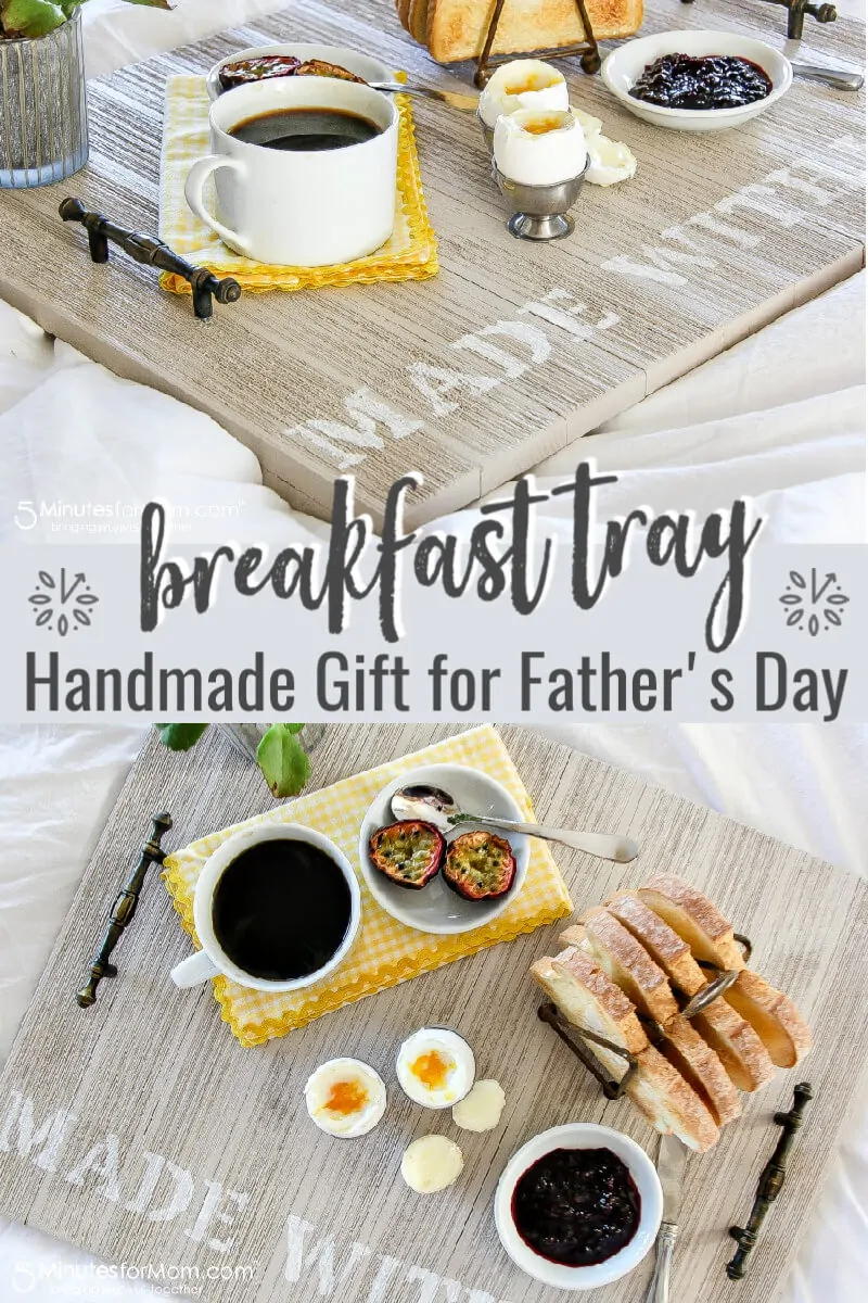 Wooden Breakfast Tray DIY - Handmade Gift For Fathers Day